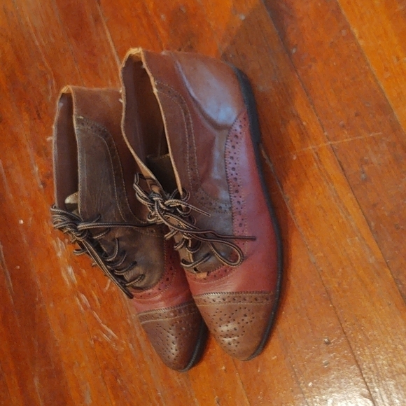 Predictions Cloris Tri-tone Leather Ankle Boots Sz 10 - Picture 5 of 15